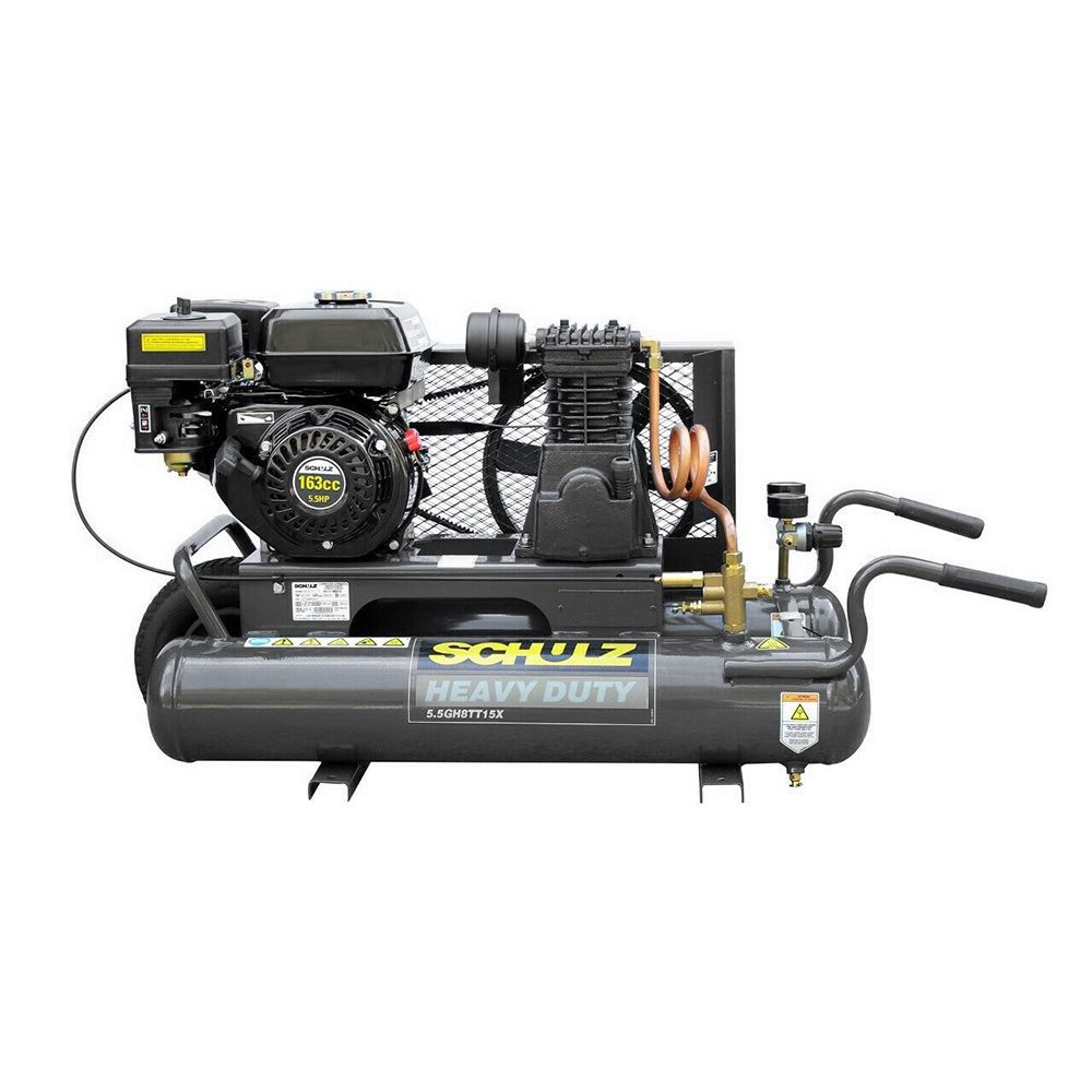 Schulz 5.5GH8TT15X, 8 Gallon Piston Air Compressor, 7.3 CFM, 5.5 HP
