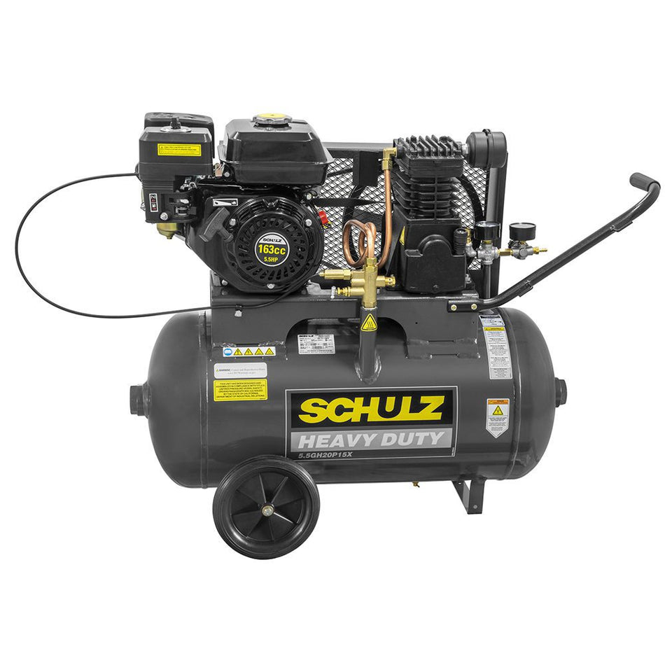 Schulz 5.5GH20P15X, 20 Gallon Piston Air Compressor, 7.3 CFM, 5.5 HP