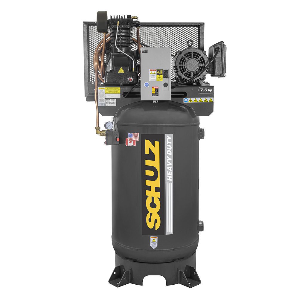 Schulz 7580VL30X-1, 80 Gallon Piston Air Compressor, 21.6 CFM, 7.5 HP
