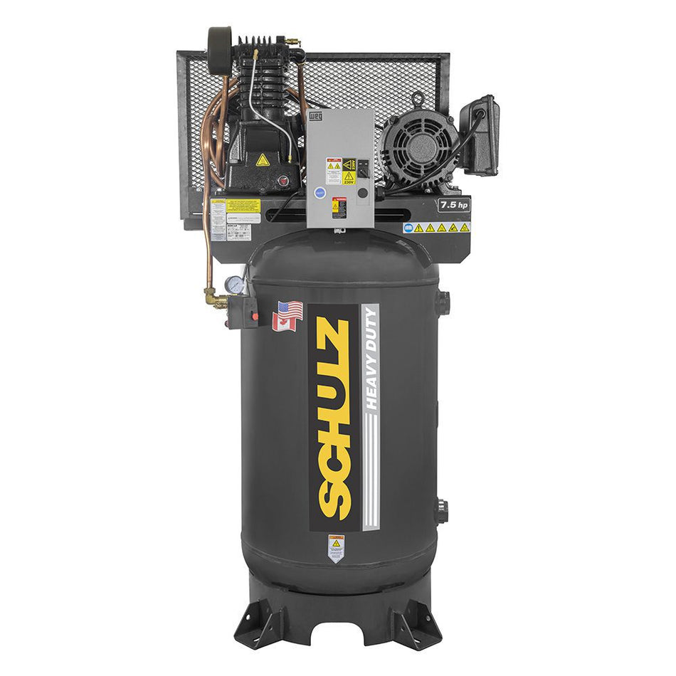 Schulz 7580VL30X-3, 80 Gallon Piston Air Compressor, 21.6 CFM, 7.5 HP