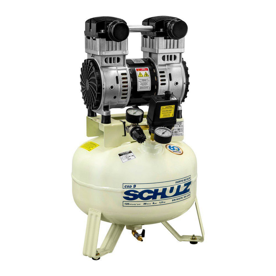Schulz CSD 9/08, 8 Gallon Piston Air Compressor, 3.7 CFM, 1.5 HP