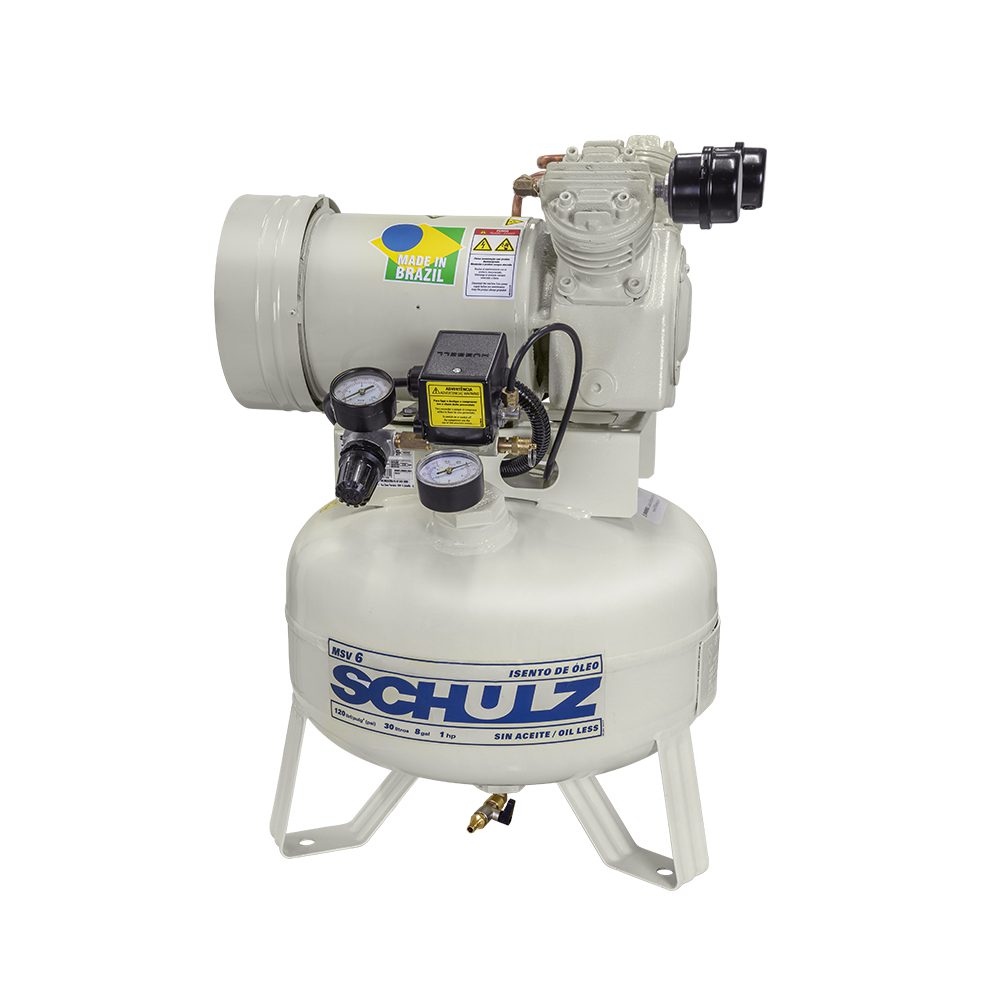 Schulz MSV 6/08, 8 Gallon Piston Air Compressor, 2.1 CFM, 1 HP