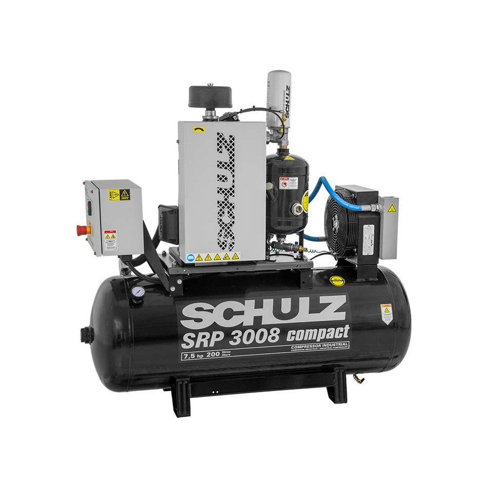 Schulz SRP-3008 COMPACT-3, 60 Gallon Rotary Screw Air Compressor, 25 CFM, 7.5 HP