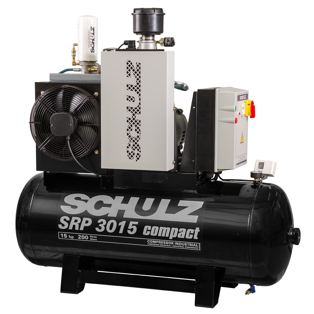 Schulz SRP-3015 COMPACT-II, 60 Gallon Rotary Screw Air Compressor, 51 CFM, 15 HP