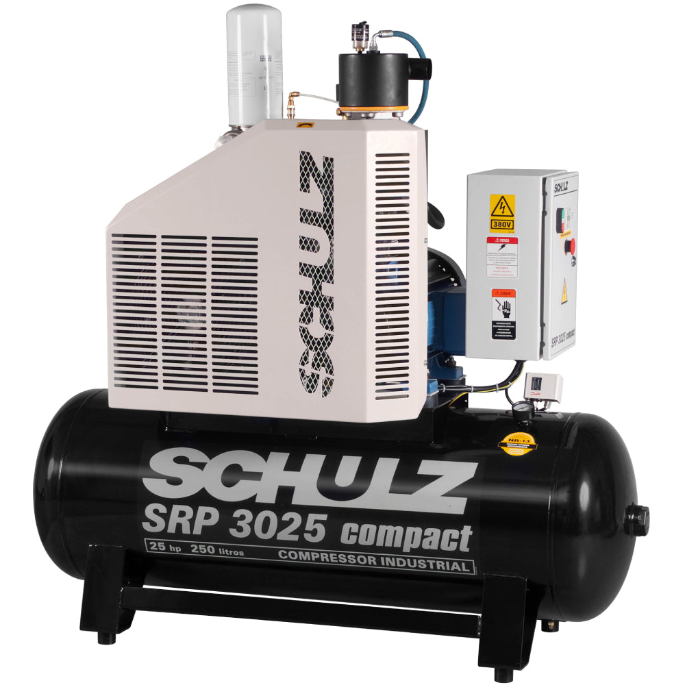 Schulz SRP-3025 COMPACT, 80 Gallon Rotary Screw Air Compressor, 89 CFM, 25 HP