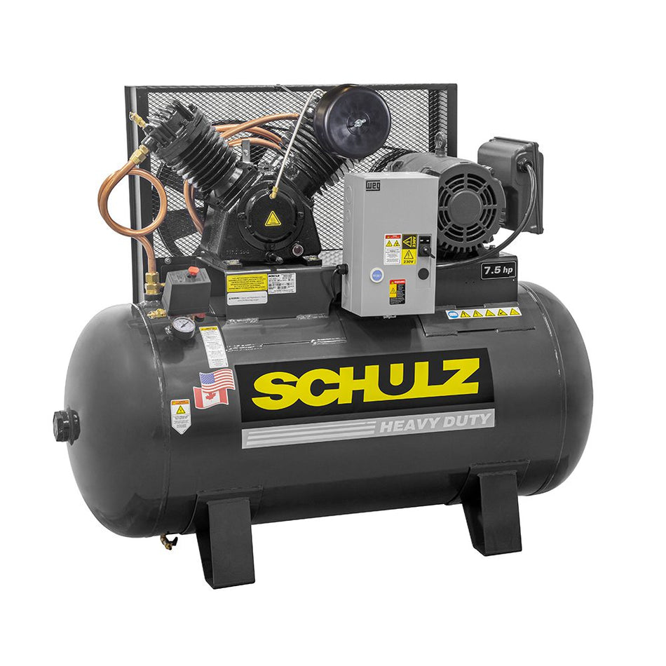 Schulz 7580HV30X-3, 80 Gallon Piston Air Compressor, 20.1 CFM, 7.5 HP