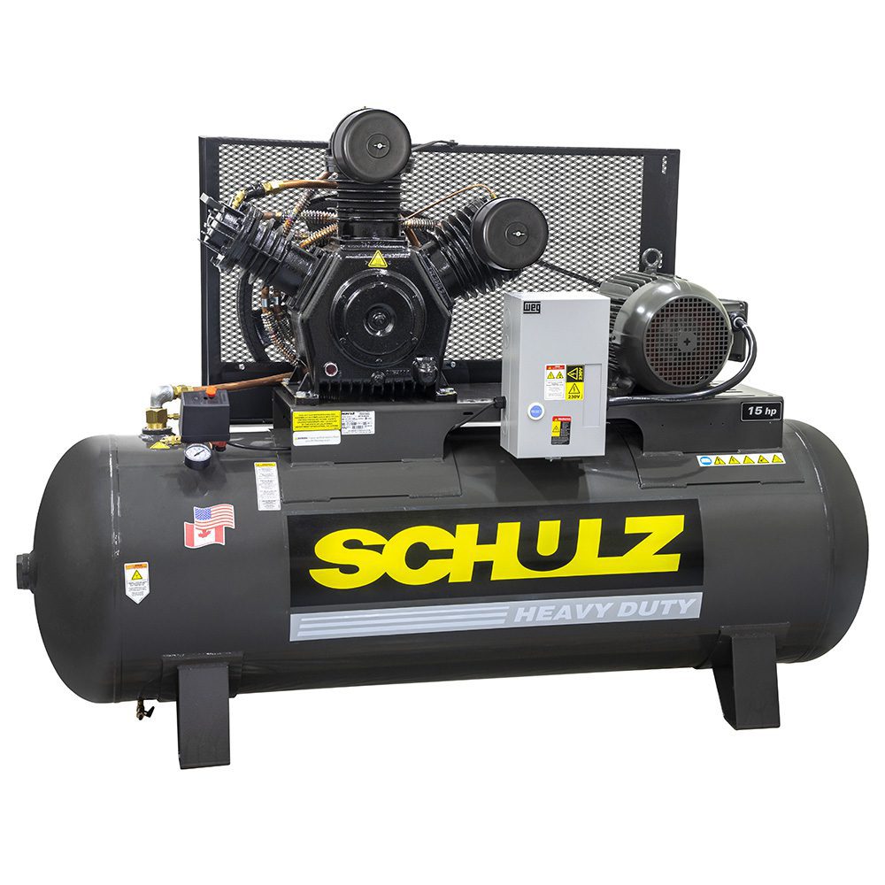 Schulz 15120HW60X-3, 120 Gallon Piston Air Compressor, 45.2 CFM, 15 HP