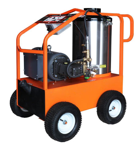 3600 PSI @ 3.6 GPM Commercial Oil Fired Hot Water - Direct Drive 7.5 HP 220V-1PH Pressure Washer