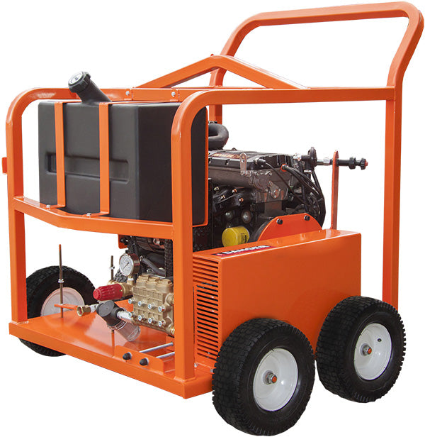 3200 PSI @ 4 GPM Industrial Cold Water Diesel - Belt Drive 9.8 HP Pressure Washer