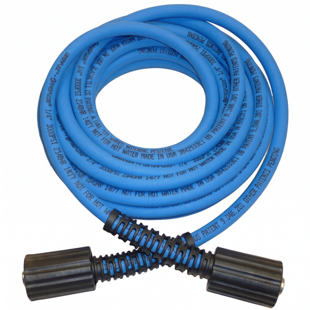 Coiled blue ProPulse 3100 PSI Uberflex pressure washer hose with M22 fittings