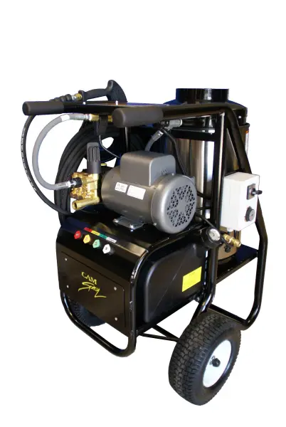 2000 PSI Portable Diesel Fired Electric Hot Water Pressure Washer, 230V, 1 Phase, Oil/Diesel Burner
