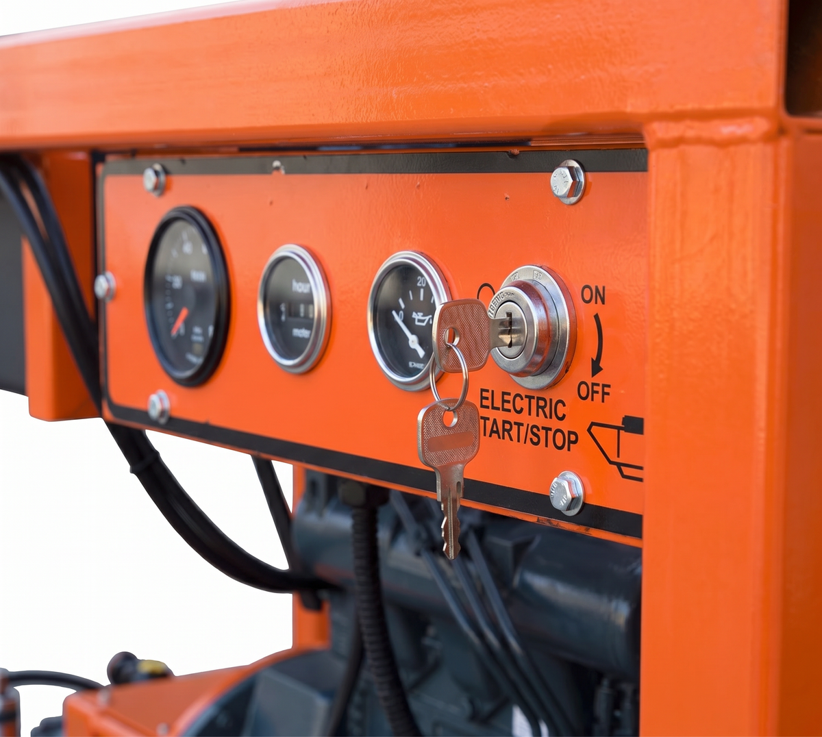electric stop-start of the 8000 PSI @ 8 GPM Industrial Cold Water Diesel - Belt Drive 58 HP Pressure Washer
