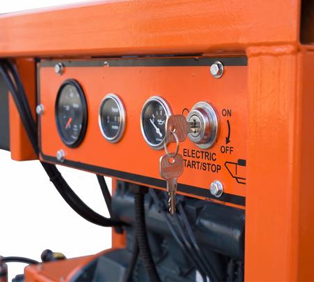 electric stop-start of the 8000 PSI @ 8 GPM Industrial Cold Water Diesel - Belt Drive 58 HP Pressure Washer