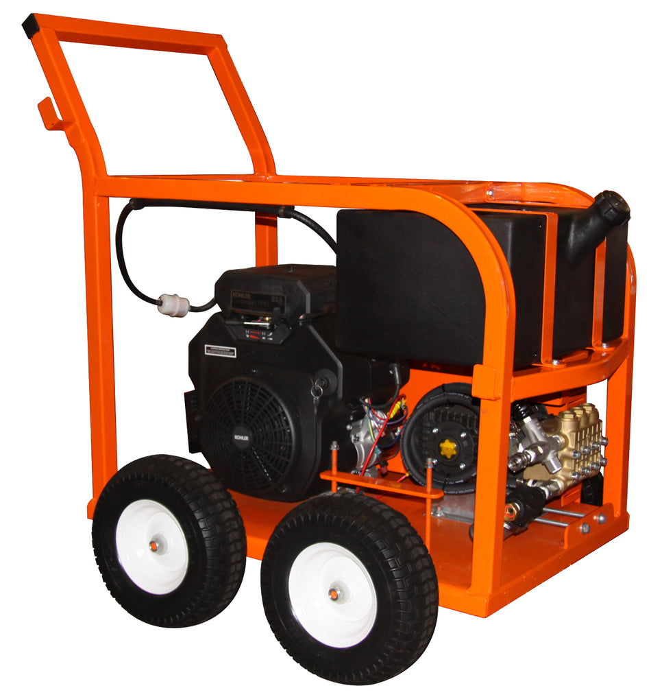 3500 PSI @ 8 GPM Industrial Cold Water Gas - Belt Drive 24 HP Pressure Washer