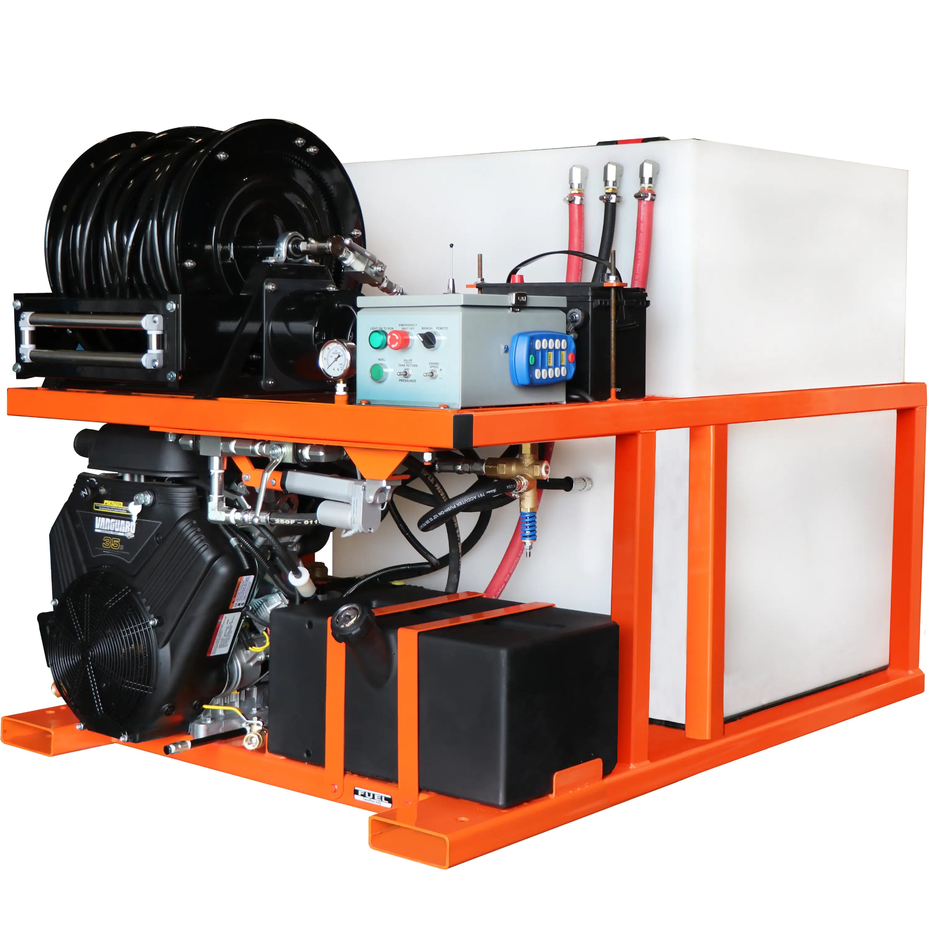 3500 PSI @ 12 GPM Cold Water Jetter - Gearbox Driven 35 HP