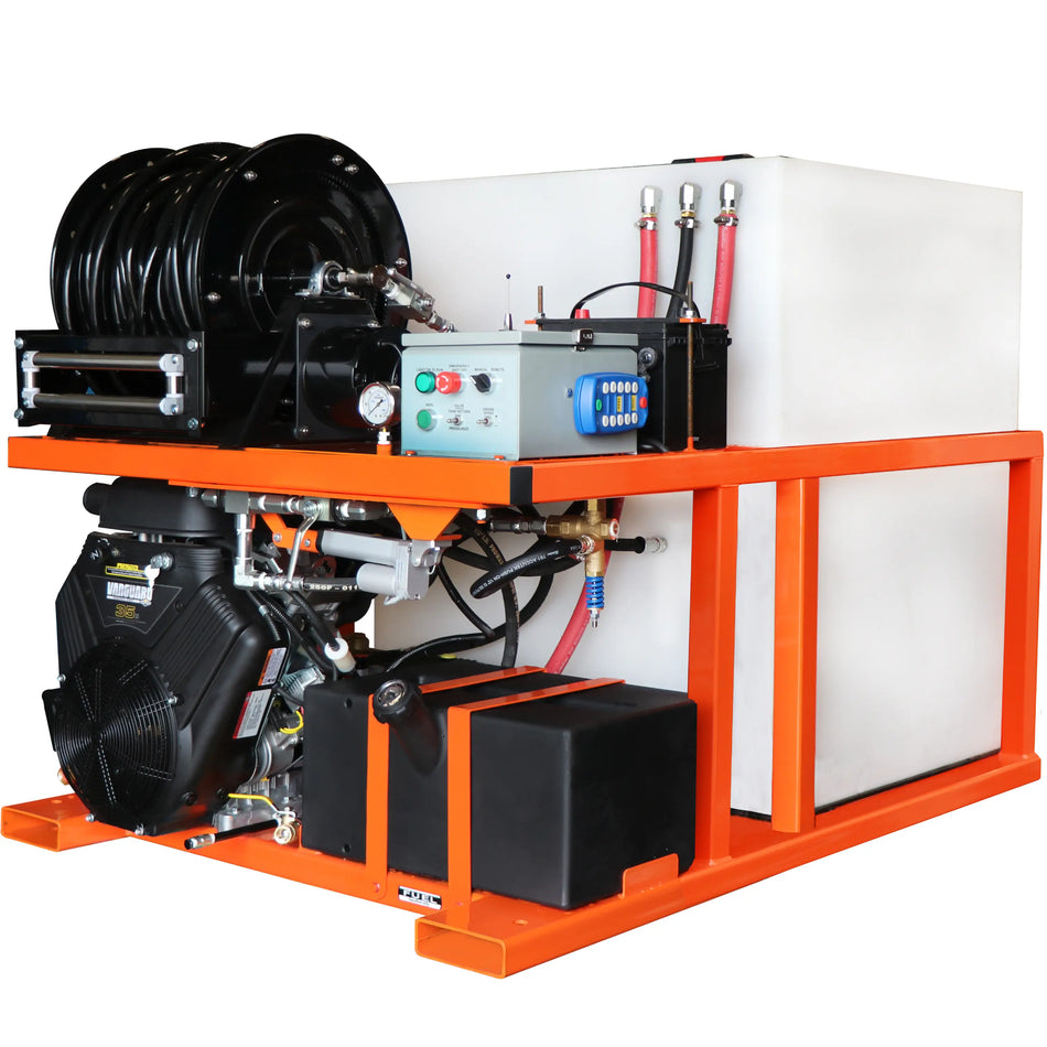 3500 PSI @ 12 GPM Cold Water Jetter - Gearbox Driven 35 HP