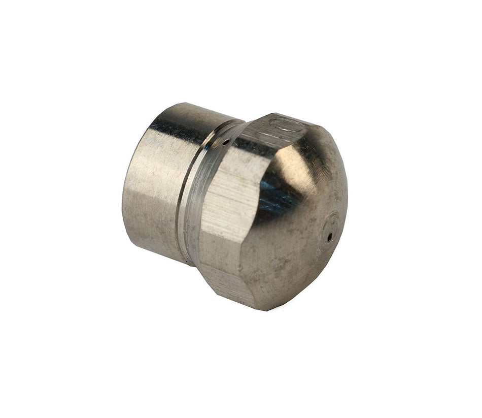 1/8" Button Nose Sewer Jetter Nozzle | 4.0 Orifice 4000 PSI