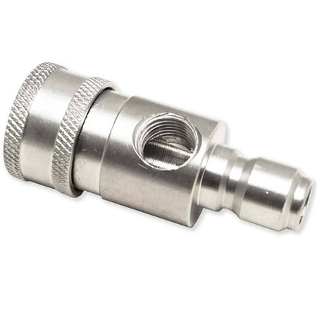 Stainless Top Mount Pressure Gauge Fitting with Port