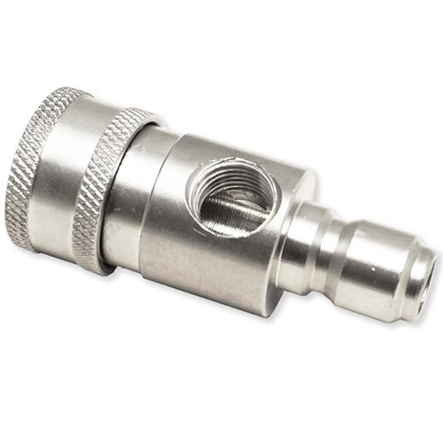 Stainless Top Mount Pressure Gauge Fitting with Port
