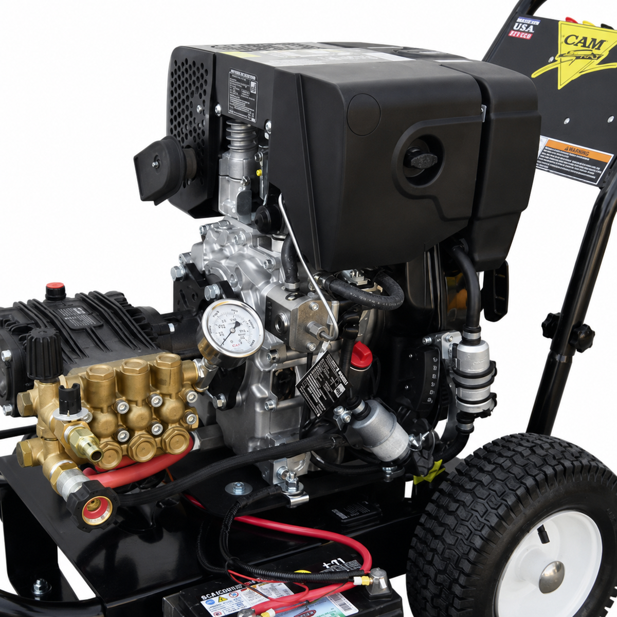 engine of the hatz diesel powered pressure washer