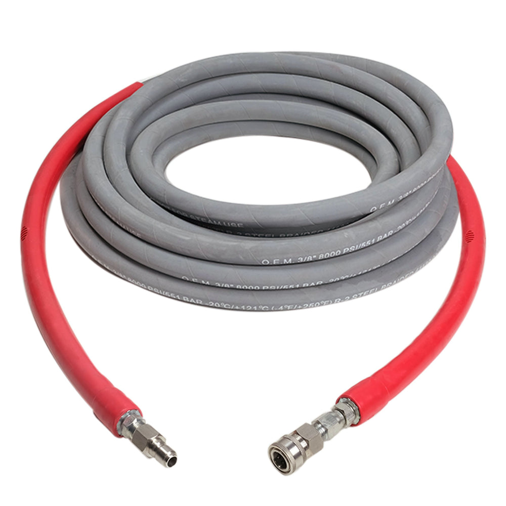 Non-markingGray Wrapped Rubber Hose w/ Bend Protectors