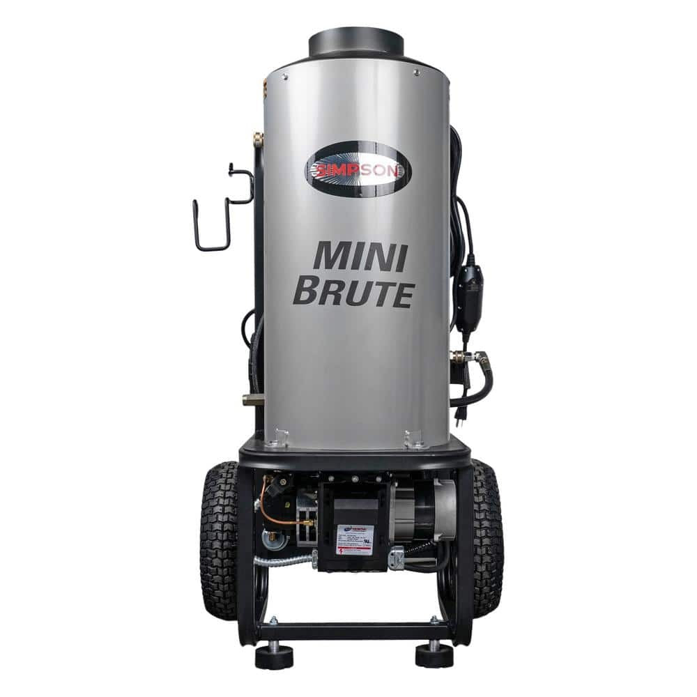 1500 PSI at 1.8 GPM Mini Brute Hot Water Pressure Washer with 50FT Hose