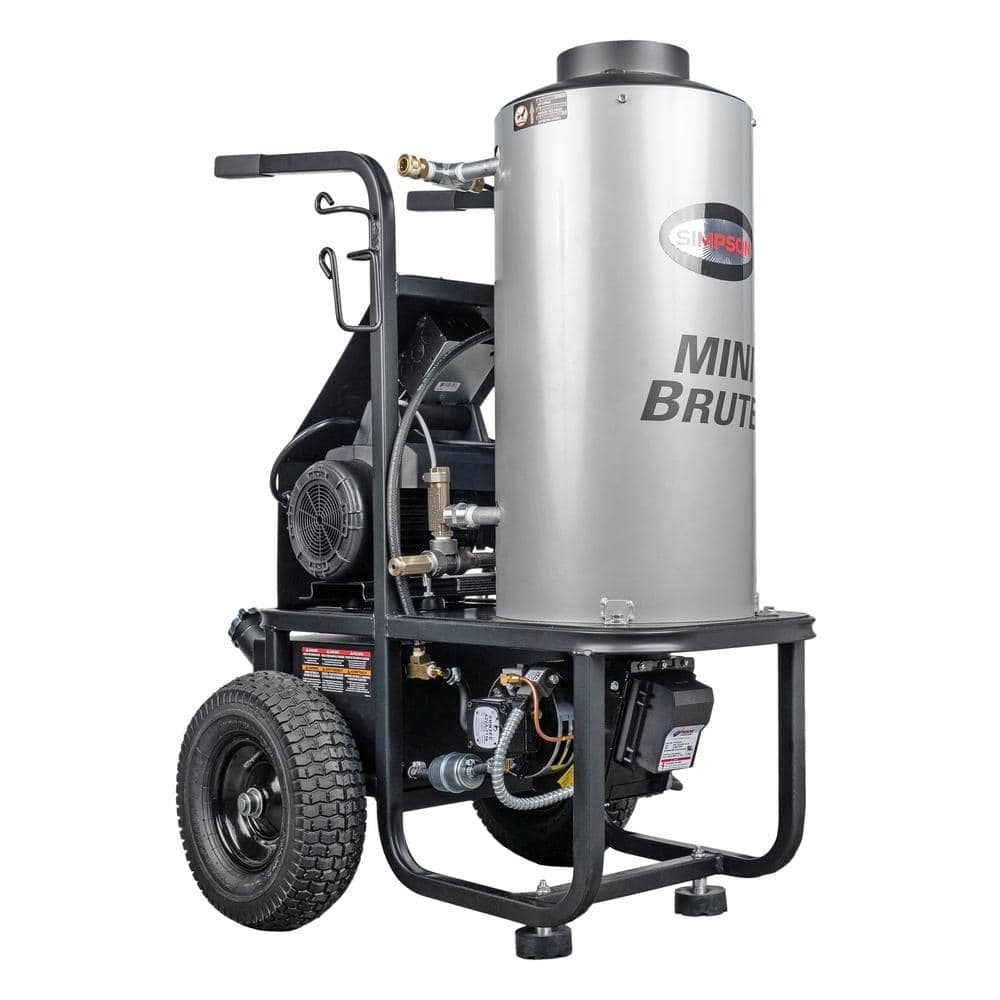 1500 PSI at 1.8 GPM Mini Brute Hot Water Pressure Washer with 50FT Hose