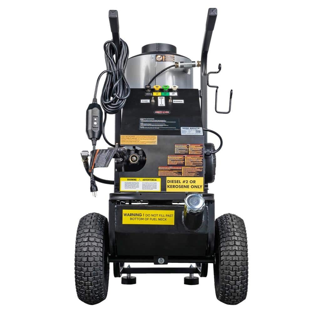 1500 PSI at 1.8 GPM Mini Brute Hot Water Pressure Washer with 50FT Hose