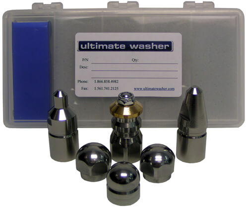6 PC 1/4" NPT Sewer Nozzle Kit