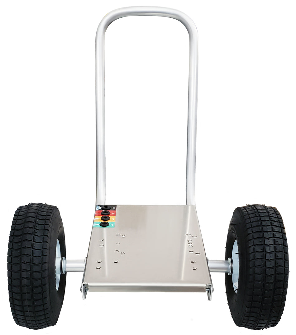 10" x 15" Aircraft Grade Aluminum Pressure Washer Cart with 5 Tip Holes, No Rear Handle