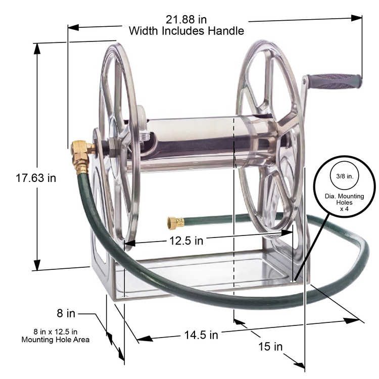 3-in-1 SS Garden Hose Reel