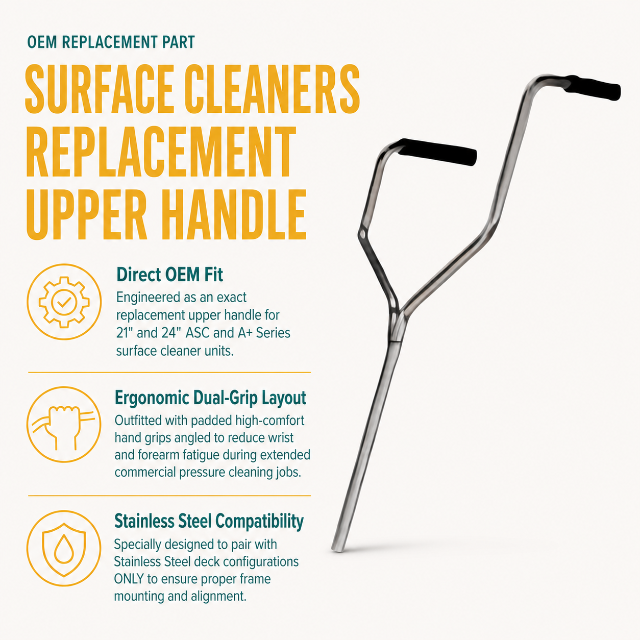 Surface Cleaners Replacement Upper Handle infographic