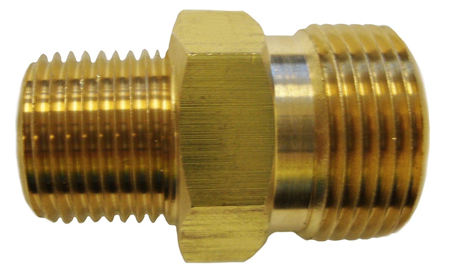 High Pressure 22MM Adapter Fitting x 3/8-Inch Brass Male Pipe Thread 5800 PSI Rating Compatible for Troybuilt Excell Devilbis Lasco 60-1057 models