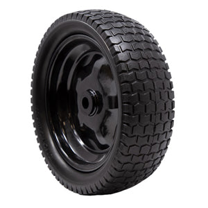 Flat Free Economy Wheel, 12" with Spacer - Fits 3/4" Axle