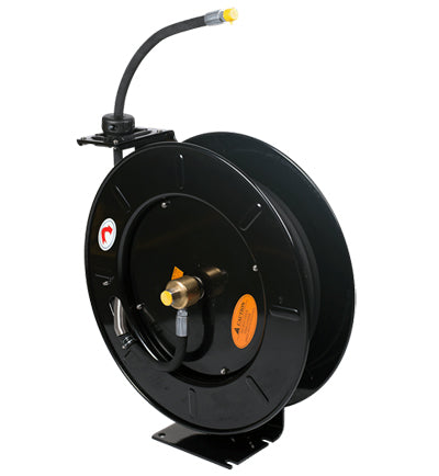 50 Ft Spring Retractable Hose Reel with Black High Pressure Hose