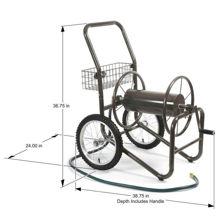 2 Wheel Industrial Hose Reel Cart