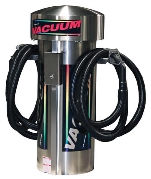 3-Motor Large Stainless Steel Dome Commercial Vacuum - Dual Hose