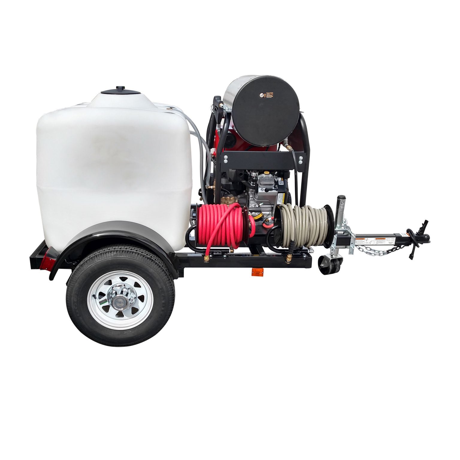Trailer Pressure Washer with 479cc Vanguard E-Start 4000 @ 4gpm 200gal Comet 9' LOA, 200gal tank, 3500lb axle
