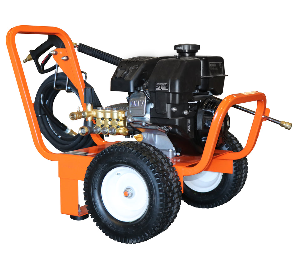 4000 PSI @ 4.0 GPM Commercial Cold Water Gas - Direct Drive 15 HP Pressure Washer