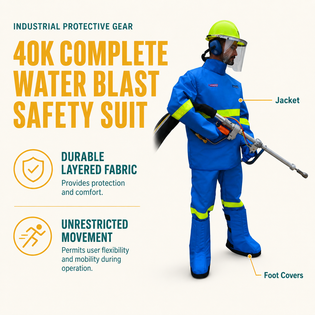 Complete Water Blast Safety Suit infographic