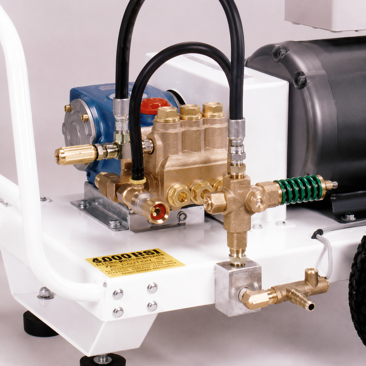 Close-up of the pump of 4000 PSI Electric Pressure Sprayer