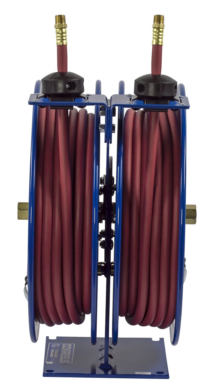 25 FT x 3/8" Spring Driven Dual Retractable Reel with Hose
