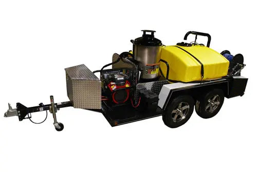 5000 PSI Gas Powered Diesel Fired Trailer Pressure Washer