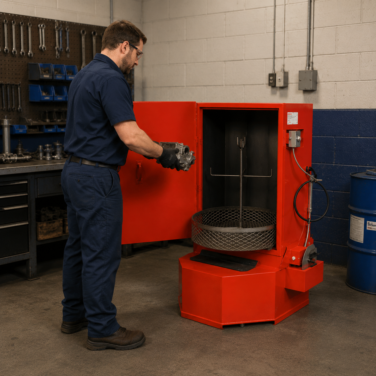 30" Cabinet Parts Washer 22 PSI @ 40GPM 1HP Motor
