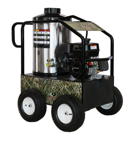 2700 PSI @ 3 GPM Commercial Series, Mossy Oak Camo, Hot Water, Gas Driven - Direct Drive 6.5 HP Recoil Start Kohler
