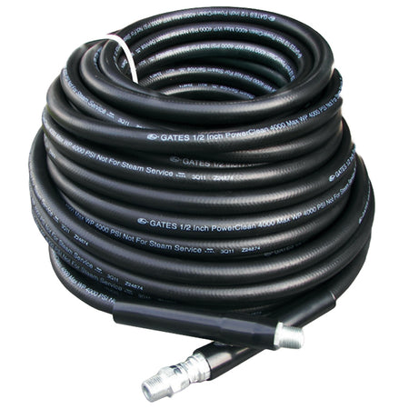 50 FT x 1/2" 4000 PSI Pressure Hose w/ Solid MPT