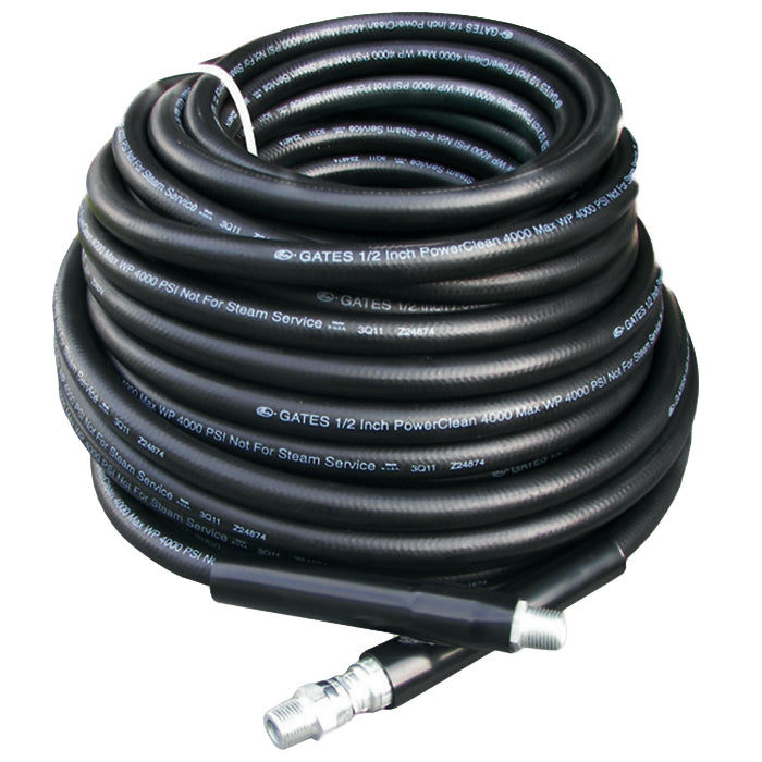 50 FT x 1/2" 4000 PSI Pressure Hose w/ Solid MPT