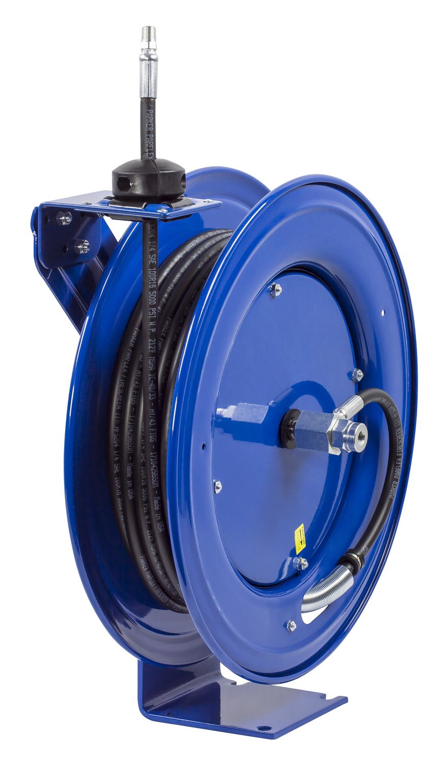 50 FT x 1/4" Spring Driven Automatic Hose Reel with Hose