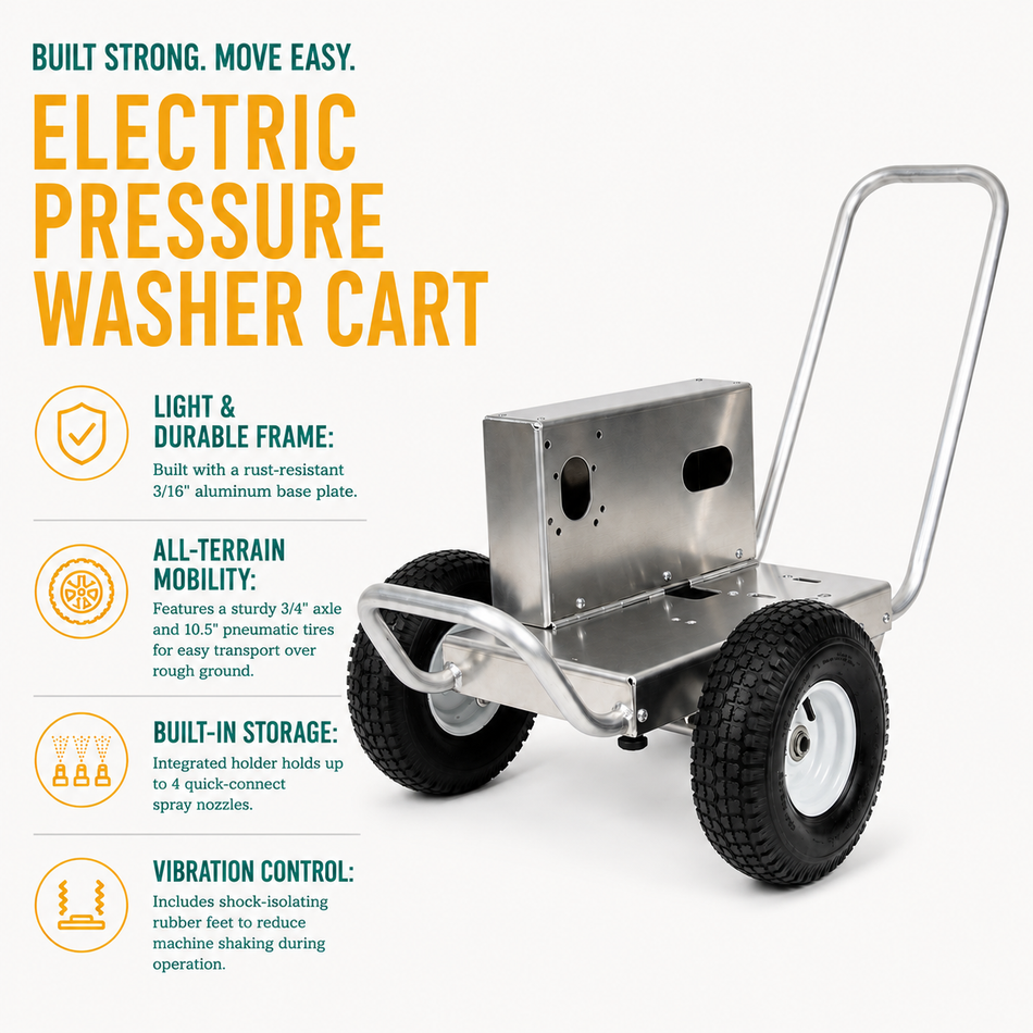 Electric Pressure Washer Cart infographic