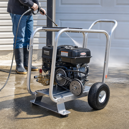 pressure washer installed on the Rollcage Cart.